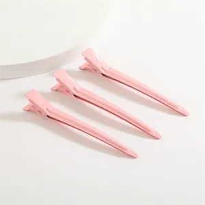 pinces bec de canard en aluminium rose 9cm pinces coiffure salon professionnel lot