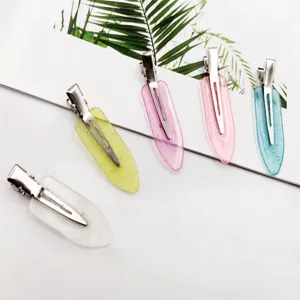colorful candy color duckbill hair clips with glitter stylish hairpin set for women girls