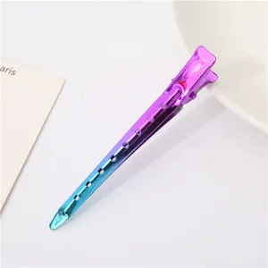 Gradient metal hair duckbill clip 9.5cm professional sectioning pin curl clip styling tool