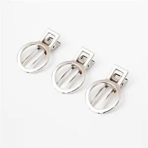 Molla per capelli in metallo tonda cava da 5cm accessorio fai da te fermaglio coccodrillo.