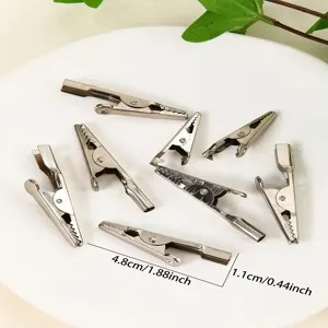 Edelstahl Krokodilklemmen Set elektrische Testklemme 4.8cm mit Massangaben