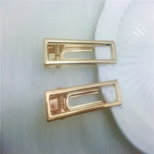 7cm gold electroplated duckbill hair clip DIY handmade metal barrette fashion hair accessory