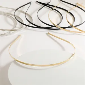 Aros de pelo de metal minimalista cintas finas para mujeres accesorios de cabello DIY diarios