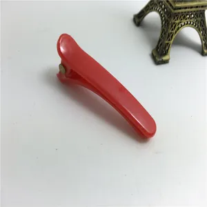 5cm red plastic duckbill hair clip, mini hair accessories for children and daily styling.