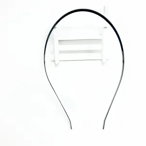 Diadema fina negra clásica accesorio de pelo minimalista para mujer estilo diario simple