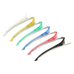 Set de pinzas para el cabello profesionales, pinzas pico de pato de cristal transparente.