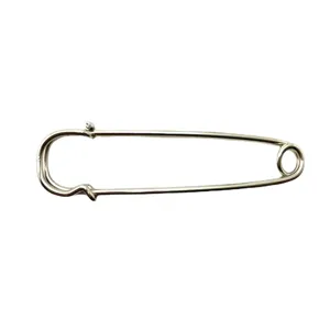 Metal safety pin brooch DIY jewelry accessory simple silver pin fastening tool for use
