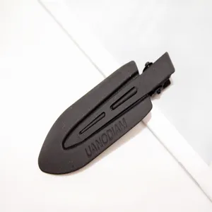 7cm Mattschwarze Metall Haarspange Nahtlose Pony Seite Clip Gummi Farbe Haarstyling Werkzeug