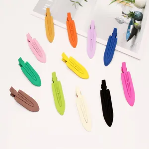 7cm Macaron Metall spurlos Haarklammern matte Entenschnabel Haarnadeln Friseurgarnitur