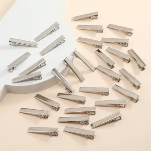 Zilveren metalen eendenbek haarspelden set voor DIY ambachten, vrouwen en kinderen haaraccessoires.