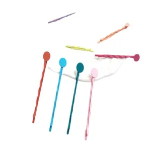 Épingles à cheveux torsadées colorées rondes, pinces à cheveux douces finition mate femmes