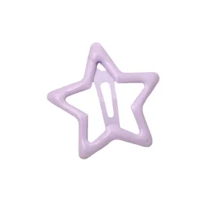 Lindo pasador de pelo estrella morada color caramelo metal para niñas y niños uso diario.