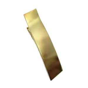 Gold metal duckbill hair clip DIY hair accessory 8.5cm wide alligator hairpin for styling