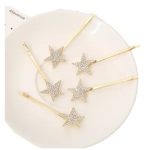 Horquillas de estrella con strass 7cm pasadores de aleacion de zinc para mujeres chic