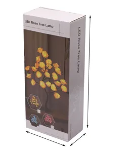 LED Rosenbaum Lampe Verpackungskarton mit dekorativem Blumen Nachtlicht Design USB.