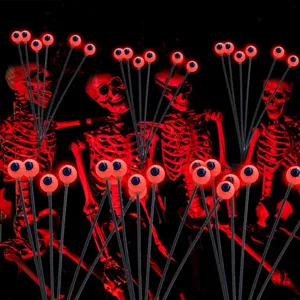 Halloween solar powered glowing eyeball stake lights outdoor spooky yard party decorative lights
