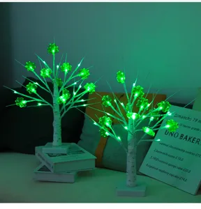 St. Patrick's Day LED clover tree light green fairy light holiday home decor lamp