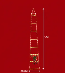 Christmas climbing Santa LED ladder light outdoor waterproof decorative string lighting