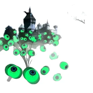 Halloween solar eyeball stake lights outdoor horror spooky garden decor spooky party props
