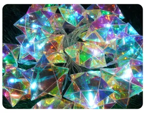 LED holografische Stern Lichterkette, bunte Laser Zimmer dekorative leuchtende Lichter.