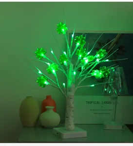 St. Patrick's Day LED Tree Light Shamrock Clover Night Light Festival Home Decor Lamp
