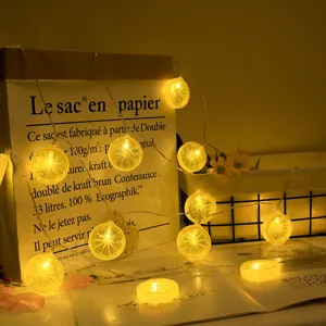 Guirlande lumineuse LED citron lumiere jaune chaude pour chambre d'enfants fete deco