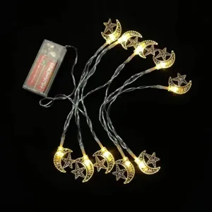 Catena luminosa LED stella luna bianco caldo per camera da letto festa decorazione