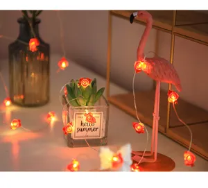 LED hart koperdraad lichterketting voor romantische kamerdecoratie en feestverlichting.
