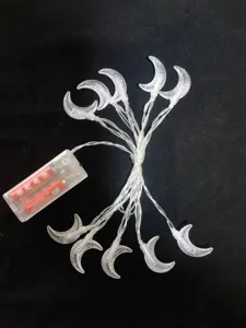 Catena luminosa LED luna dettaglio, luci decorative fiabesche per decorare la stanza e le feste.