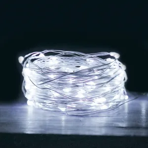 Catena luminosa LED in filo di rame a batteria luci bianche decorative per feste e decorazioni
