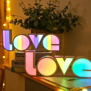 LED love marquee sign light for romantic proposal and wedding party home decor item