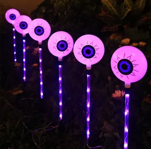 Halloween LED solar globo ocular estacas de suelo luces jardin decoracion espeluznante.