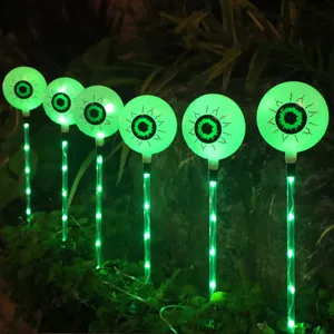 Luces solares LED de Halloween con estaca de globo ocular, decoración de jardín.
