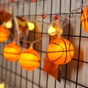 Guirlande lumineuse LED Basketball pour decoration de chambre d'enfant fete eclairage chaleureux