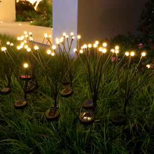 Solaire vuurvliegje lampen buiten tuin paal LED landschap verlichting voor gazon patio decor.