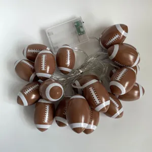 Guirlande lumineuse LED ballon de football pour décoration de fête chambre d'enfant.