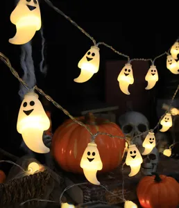 Halloween LED φωτεινή γιρλάντα με χαριτωμένα φαντάσματα για διακόσμηση, φωτιστικό.