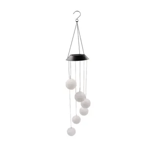 Solar LED carillón viento luz exterior impermeable colgante decorativa bola iluminación