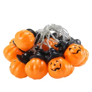 Cadena de luces LED de calabaza de Halloween para decoracion de fiestas espeluznantes.