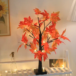 LED maple tree light autumn decor tabletop night light warm fairy lights home desk