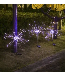 Buiten zonne-paardenbloem vuurwerk grondstekker licht voor tuin waterdicht landschap.