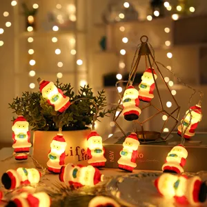 Weihnachts Weihnachtsmann LED Lichterkette batteriebetrieben festliche Deko Lichter