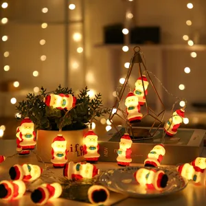 Weihnachtsmann LED Lichterkette, gemütliche warme Feenlichter für die festliche Heimdekoration.