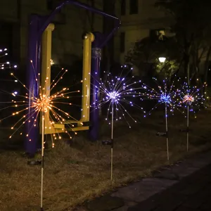Buiten solar vuurwerk tuinverlichting waterdichte gazon landschap verlichting decoratie.