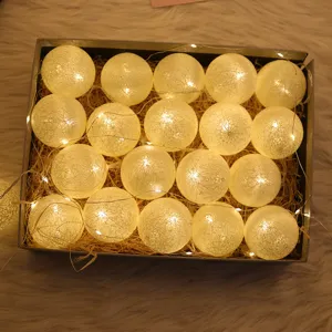 LED Baumwollkugel Lichterkette warm fur Schlafzimmer Weihnachten Party Innendekoration