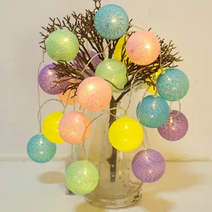 LED Baumwollkugel Lichterkette bunte Lichter für Indoor Weihnachten Party Heimdekoration