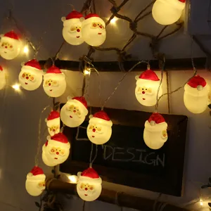 Weihnachtsmann LED Lichterkette für Weihnachtsbaum und festliche Innendekoration warmweiß