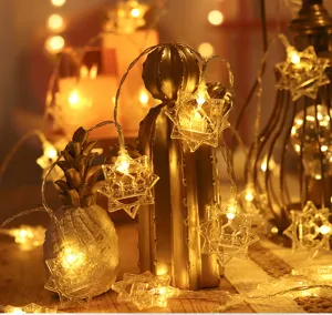 LED lichtketting met ster en kasteel hangertjes voor feestelijke decoratie en Ramadan.