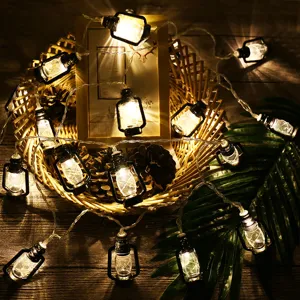 Guirlande de Luces LED Retro de Lámpara de Kerosén Batería USB Alimentado Vintage Colgante Hada Luces Para Tienda de Camping Decoración