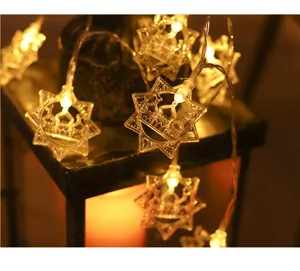 LED ster lichtketting met moskee kasteel uitsnede ontwerp voor Ramadan Eid vakantie decoratie